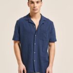 odzież Alcott camicia collo kręgielnia w misto con taschino wh1 ecru mężczyźni 2TXFF6818