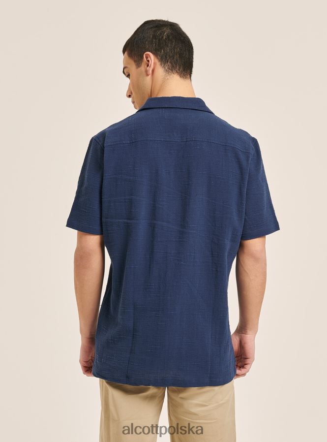 odzież Alcott camicia collo kręgielnia w misto con taschino wh1 ecru mężczyźni 2TXFF6818 - Image 5