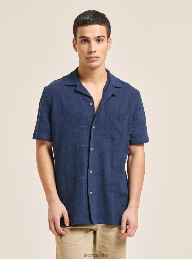odzież Alcott camicia collo kręgielnia w misto con taschino wh1 ecru mężczyźni 2TXFF6818 - Image 1