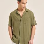 odzież Alcott camicia collo kręgielnia w misto con taschino wh1 ecru mężczyźni 2TXFF6820
