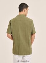 odzież Alcott camicia collo kręgielnia w misto con taschino wh1 ecru mężczyźni 2TXFF6820 - Image 5