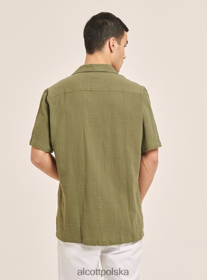 odzież Alcott camicia collo kręgielnia w misto con taschino wh1 ecru mężczyźni 2TXFF6820 - Image 5