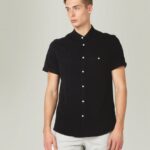odzież Alcott camicia di piquet con collo coreano niebieski mężczyźni 2TXFF6716
