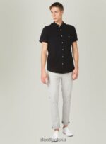 odzież Alcott camicia di piquet con collo coreano niebieski mężczyźni 2TXFF6716 - Image 6