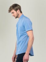odzież Alcott camicia di piquet con collo coreano niebieski mężczyźni 2TXFF6717 - Image 3