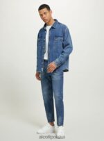 odzież Alcott camicia z denimu oversize z tasconi d006 lazur mężczyźni 2TXFF6641 - Image 4