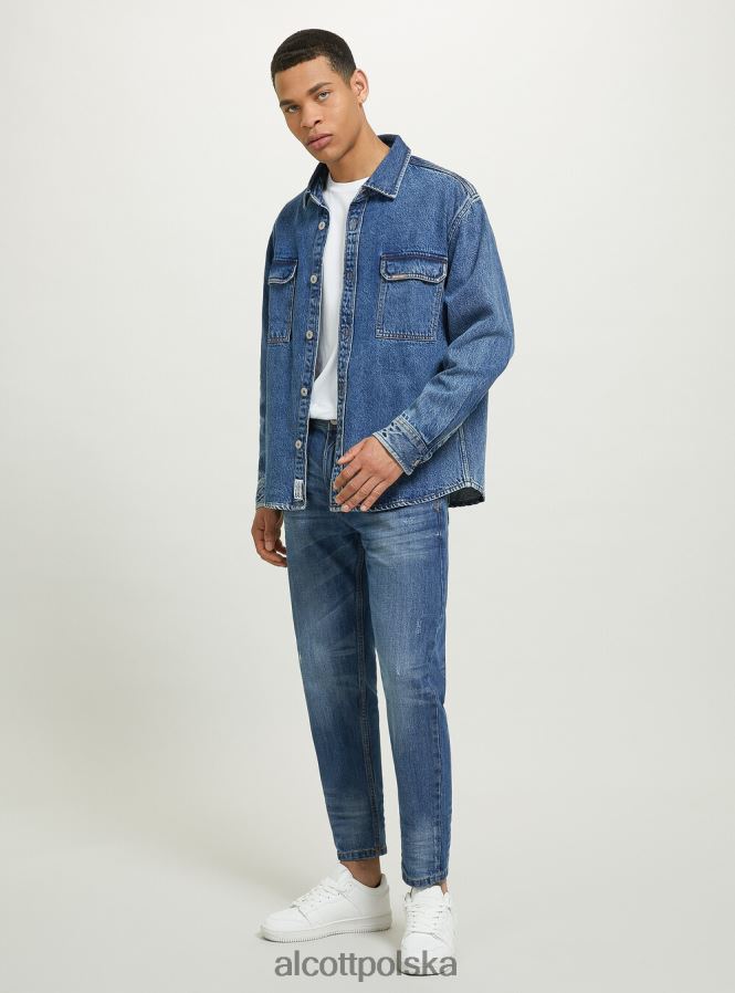 odzież Alcott camicia z denimu oversize z tasconi d006 lazur mężczyźni 2TXFF6641 - Image 4