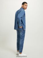 odzież Alcott camicia z denimu oversize z tasconi d006 lazur mężczyźni 2TXFF6641 - Image 5