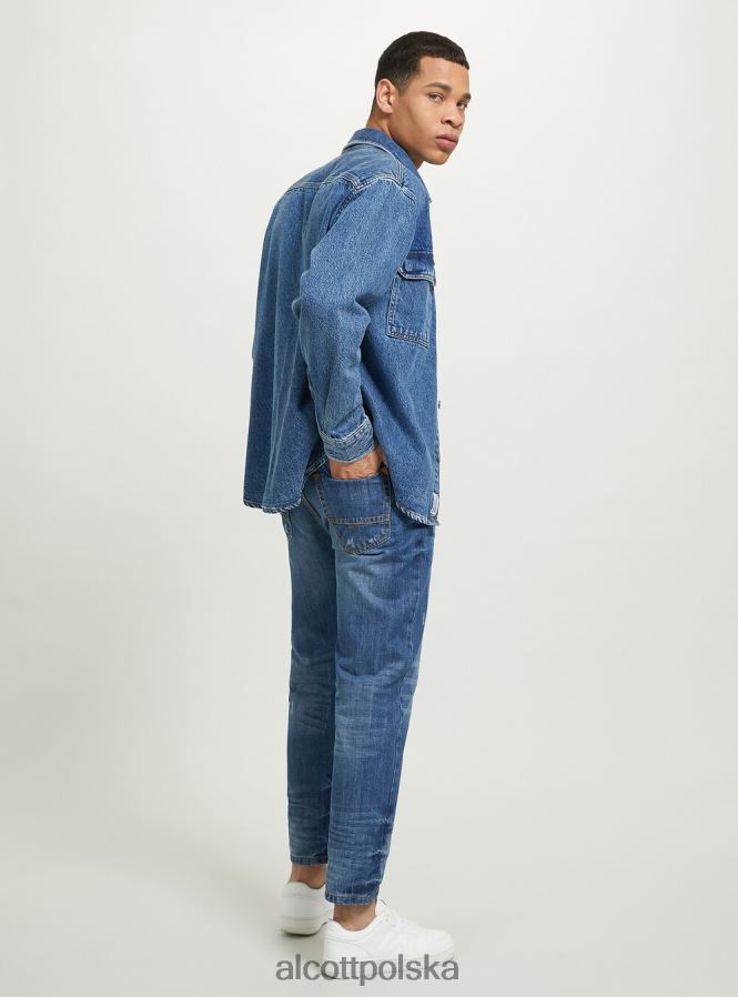odzież Alcott camicia z denimu oversize z tasconi d006 lazur mężczyźni 2TXFF6641 - Image 5