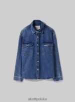 odzież Alcott camicia z denimu oversize z tasconi d006 lazur mężczyźni 2TXFF6641 - Image 6