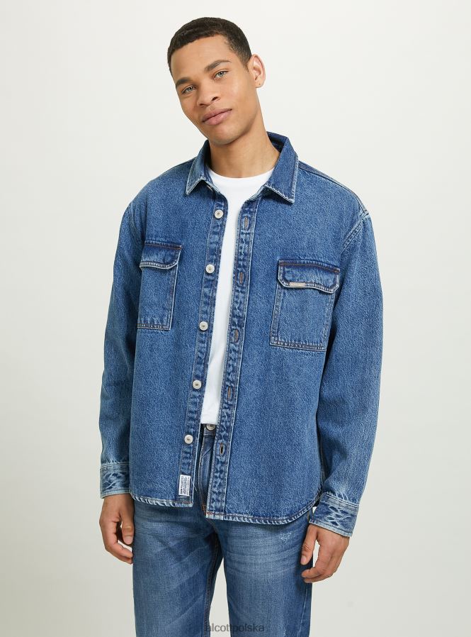 odzież Alcott camicia z denimu oversize z tasconi d006 lazur mężczyźni 2TXFF6641 - Image 1