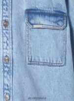 odzież Alcott camicia z denimu oversize z tasconi d006 lazur mężczyźni 2TXFF6672 - Image 7