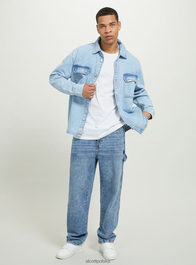 odzież Alcott camicia z denimu oversize z tasconi d006 lazur mężczyźni 2TXFF6672 - Image 1