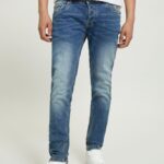 odzież Alcott Dżinsy skinny fit z elastycznego denimu d002 średni ciemnoniebieski mężczyźni 2TXFF61152