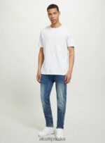 odzież Alcott Dżinsy skinny fit z elastycznego denimu d002 średni ciemnoniebieski mężczyźni 2TXFF61152 - Image 3