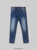 odzież Alcott Dżinsy skinny fit z elastycznego denimu d002 średni ciemnoniebieski mężczyźni 2TXFF61152 - Image 6