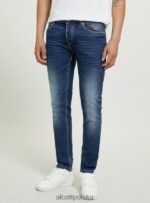 odzież Alcott Dżinsy skinny fit z elastycznego denimu d002 średni ciemnoniebieski mężczyźni 2TXFF6692 - Image 2