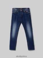 odzież Alcott Dżinsy skinny fit z elastycznego denimu d002 średni ciemnoniebieski mężczyźni 2TXFF6692 - Image 6