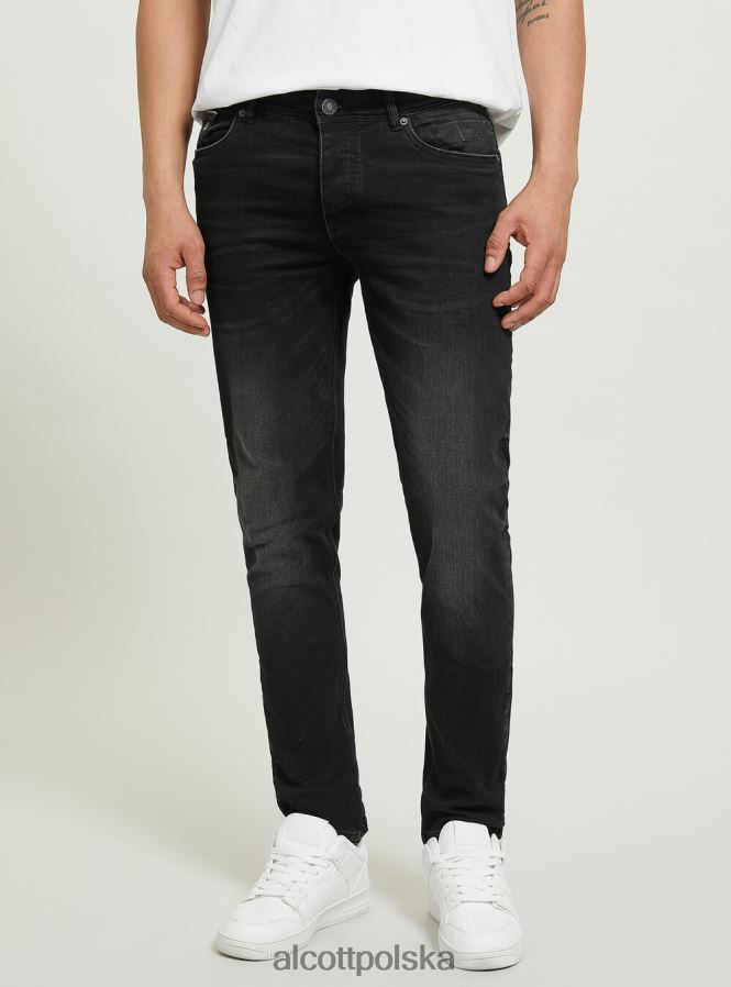 odzież Alcott Dżinsy skinny fit z elastycznego denimu d002 średni ciemnoniebieski mężczyźni 2TXFF6729 - Image 2