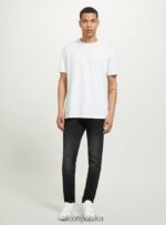 odzież Alcott Dżinsy skinny fit z elastycznego denimu d002 średni ciemnoniebieski mężczyźni 2TXFF6729 - Image 3