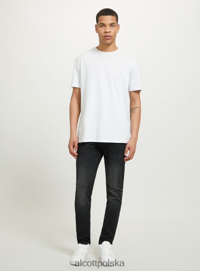 odzież Alcott Dżinsy skinny fit z elastycznego denimu d002 średni ciemnoniebieski mężczyźni 2TXFF6729 - Image 3