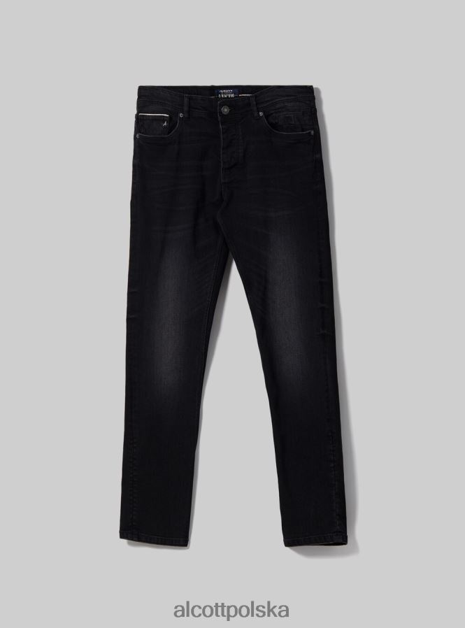 odzież Alcott Dżinsy skinny fit z elastycznego denimu d002 średni ciemnoniebieski mężczyźni 2TXFF6729 - Image 6