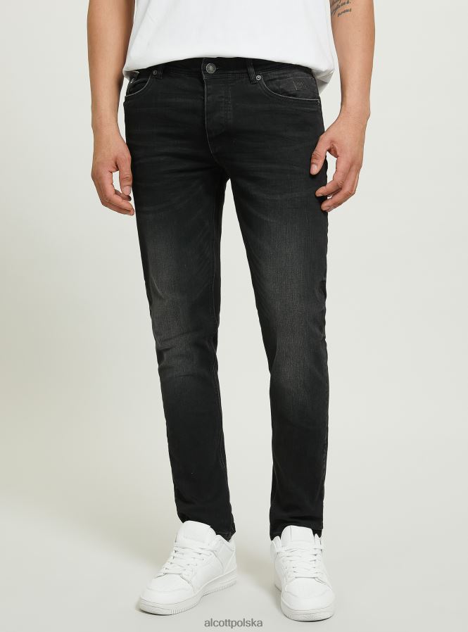 odzież Alcott Dżinsy skinny fit z elastycznego denimu d002 średni ciemnoniebieski mężczyźni 2TXFF6729 - Image 1
