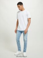 odzież Alcott Dżinsy skinny fit z elastycznego denimu d002 średni ciemnoniebieski mężczyźni 2TXFF6852 - Image 3