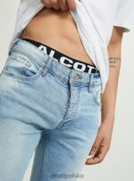 odzież Alcott Dżinsy skinny fit z elastycznego denimu d002 średni ciemnoniebieski mężczyźni 2TXFF6852 - Image 4