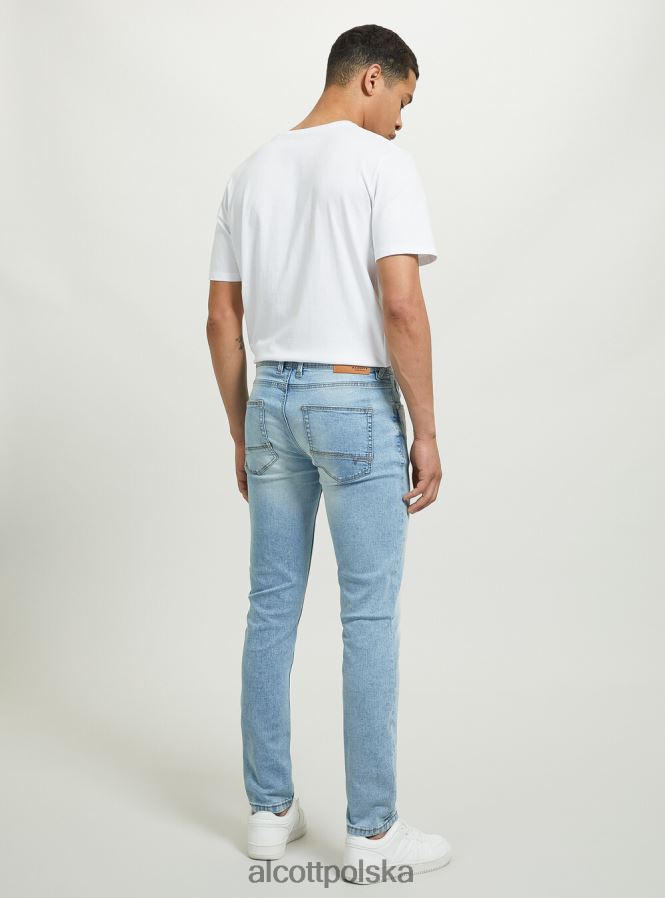odzież Alcott Dżinsy skinny fit z elastycznego denimu d002 średni ciemnoniebieski mężczyźni 2TXFF6852 - Image 5