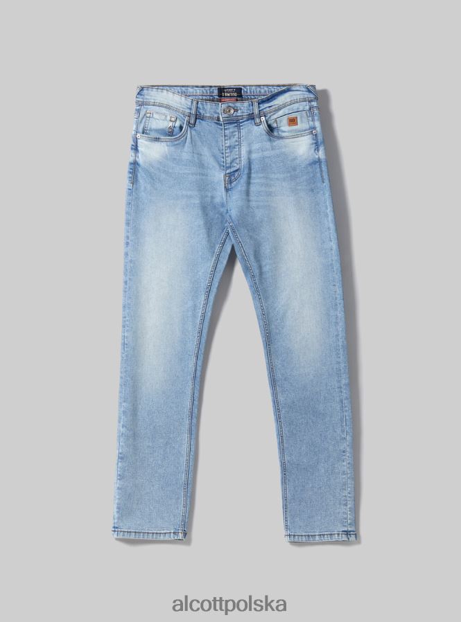 odzież Alcott Dżinsy skinny fit z elastycznego denimu d002 średni ciemnoniebieski mężczyźni 2TXFF6852 - Image 6
