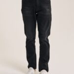 odzież Alcott Dżinsy slim fit z bawełny czarny mężczyźni 2TXFF6907