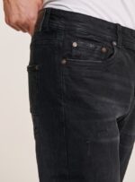 odzież Alcott Dżinsy slim fit z bawełny czarny mężczyźni 2TXFF6907 - Image 6
