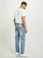 odzież Alcott Dżinsy slim fit ze stretchem i przetarciami d007 jasny lazur mężczyźni 2TXFF6678 - Image 5
