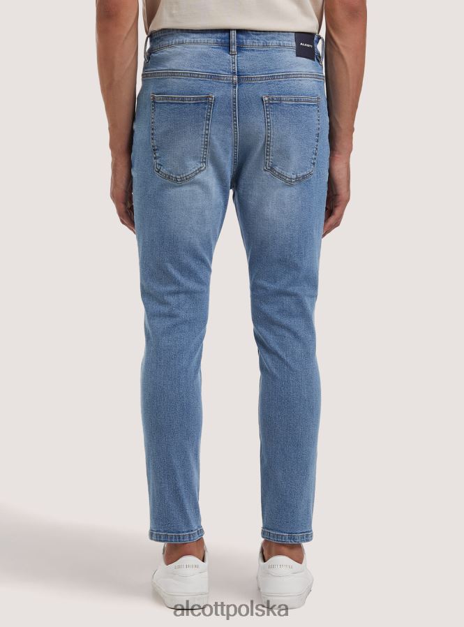 odzież Alcott Dżinsy ze stretchem typu carrot fit d007 jasny lazur mężczyźni 2TXFF6917 - Image 4