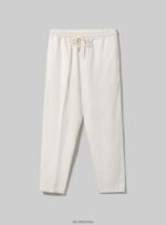 odzież Alcott Jogger pantaloni misto lino wh1 ecru mężczyźni 2TXFF61048
