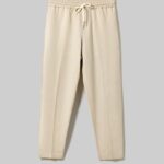 odzież Alcott Jogger pantaloni misto lino wh1 ecru mężczyźni 2TXFF6899