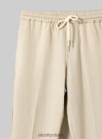odzież Alcott Jogger pantaloni misto lino wh1 ecru mężczyźni 2TXFF6899 - Image 3