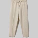 odzież Alcott Jogger pantaloni misto lino wh1 ecru mężczyźni 2TXFF6922