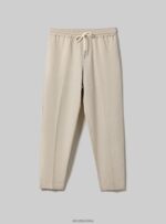 odzież Alcott Jogger pantaloni misto lino wh1 ecru mężczyźni 2TXFF6922
