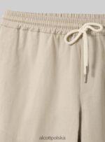 odzież Alcott Jogger pantaloni misto lino wh1 ecru mężczyźni 2TXFF6922 - Image 3