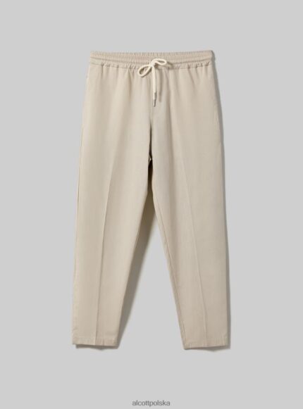 odzież Alcott Jogger pantaloni misto lino wh1 ecru mężczyźni 2TXFF6922