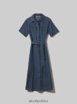 odzież Alcott Koszulka damska Vestito z dżinsu d003 średni niebieski kobiety 2TXFF6110 - Image 2