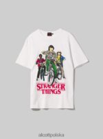 odzież Alcott koszulka licenza Stranger Things w3 biały mężczyźni 2TXFF61175 - Image 6