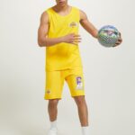 odzież Alcott koszulka NBA tak, żółty średni mężczyźni 2TXFF61100