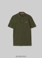 odzież Alcott Koszulka polo z bawełny pikowej z haftem w3 biały mężczyźni 2TXFF61159 - Image 6