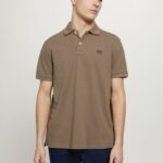 odzież Alcott Koszulka polo z bawełny pikowej z haftem w3 biały mężczyźni 2TXFF61176