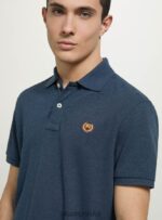 odzież Alcott Koszulka polo z bawełny pikowej z haftem w3 biały mężczyźni 2TXFF6719 - Image 4