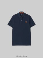 odzież Alcott Koszulka polo z bawełny pikowej z haftem w3 biały mężczyźni 2TXFF6719 - Image 6