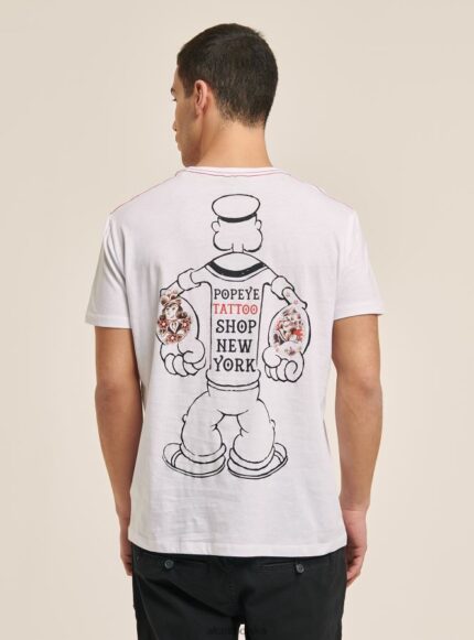 odzież Alcott koszulka popeye biały mężczyźni 2TXFF61007